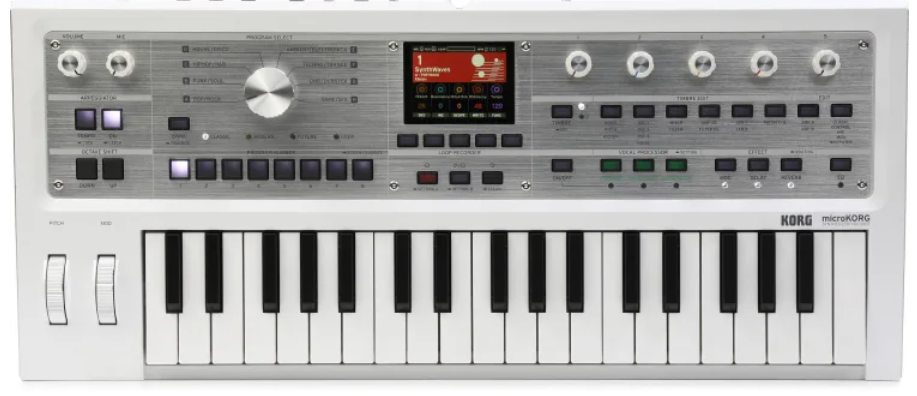 Korg microKORG 2 37-key Virtual Analog Synthesizer and Vocoder - Limited-edition White (Used)